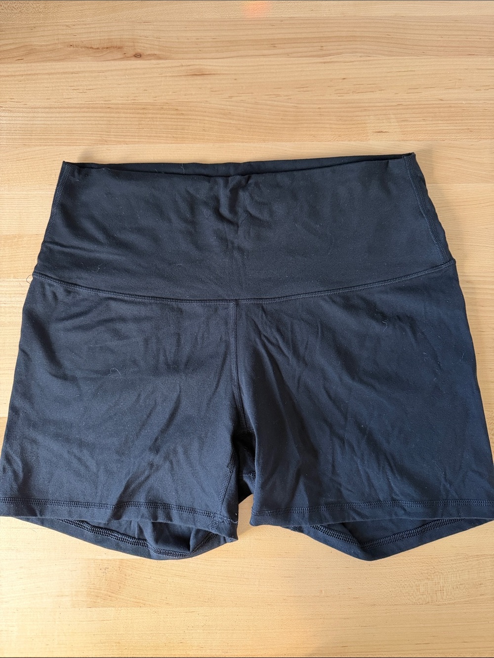 High-Waist Black Women's Active Shorts